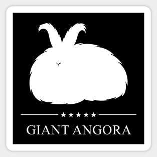 Giant Angora Rabbit White Silhouette Sticker